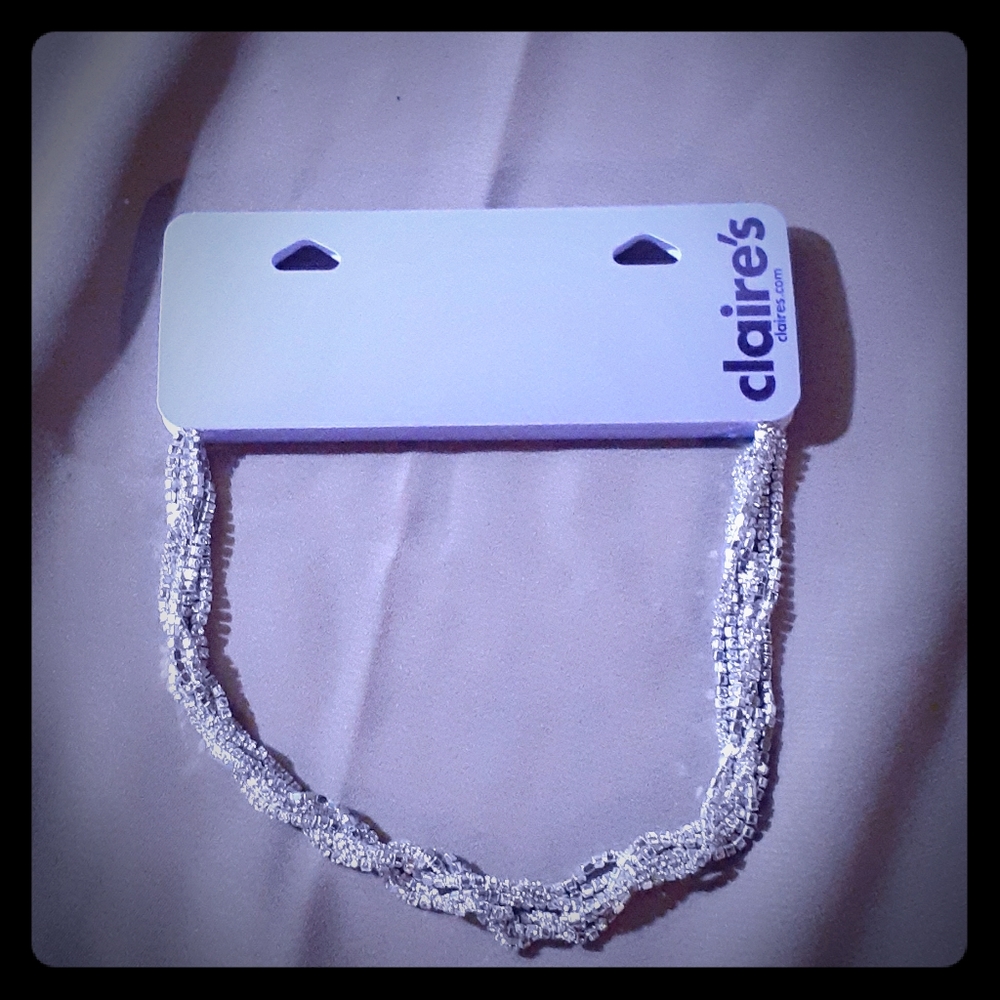 Claire's Diamond and Silver Necklace